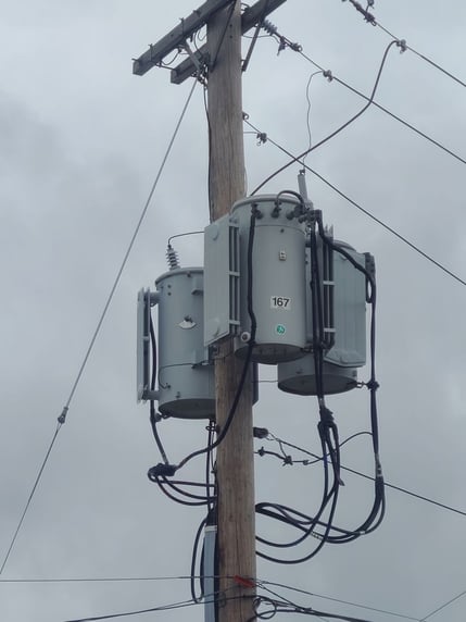 pole-mounted transformer