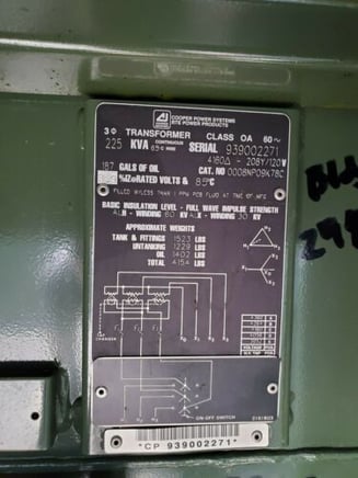 transformer nameplate